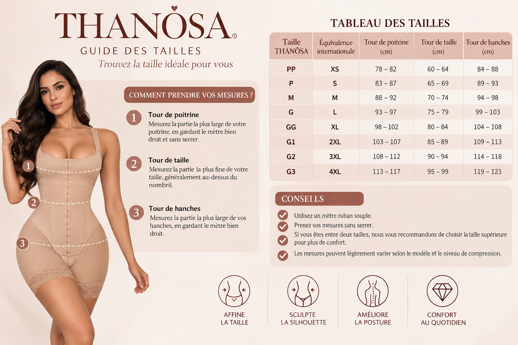 Gaine amincissante haute compression – 18 baleines